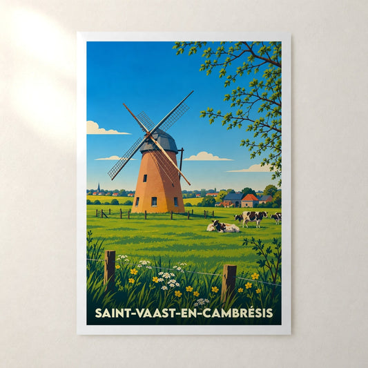 Affiche Saint-Vaast-en-Cambrésis – sans cadre, accrochée au mur