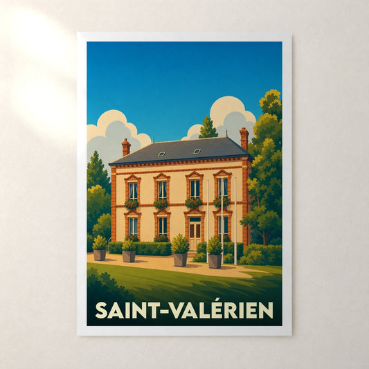 Affiche Saint-Valérien – sans cadre, accrochée au mur