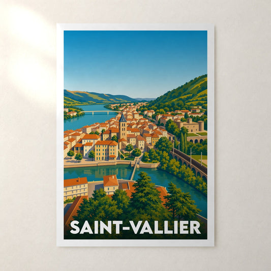 Affiche Saint-Vallier – sans cadre, accrochée au mur