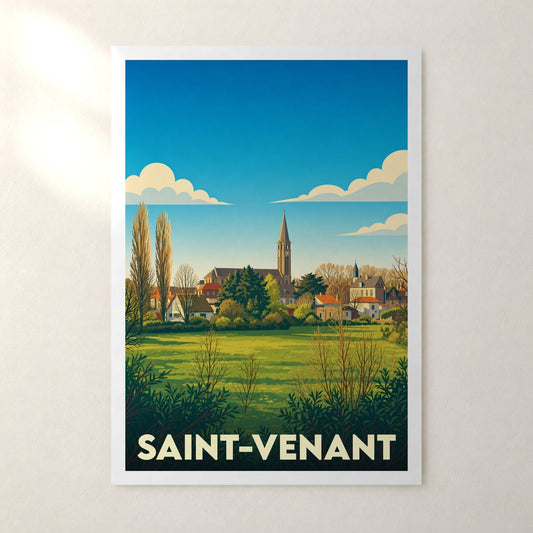 Affiche Saint-Venant – sans cadre, accrochée au mur