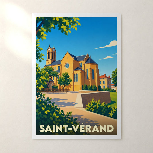 Affiche Saint-Vérand (Rhône) – sans cadre, accrochée au mur