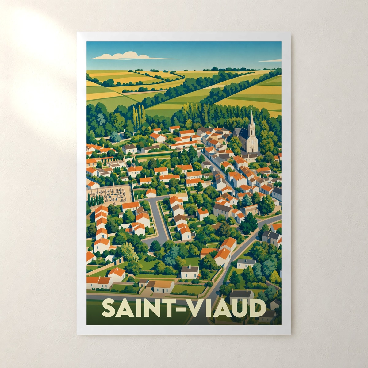 Affiche Saint-Viaud – sans cadre, accrochée au mur
