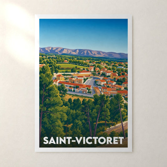 Affiche Saint-Victoret – sans cadre, accrochée au mur