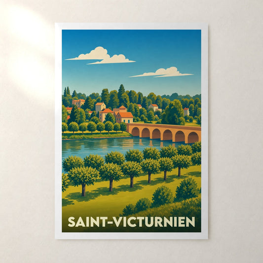 Affiche Saint-Victurnien – sans cadre, accrochée au mur