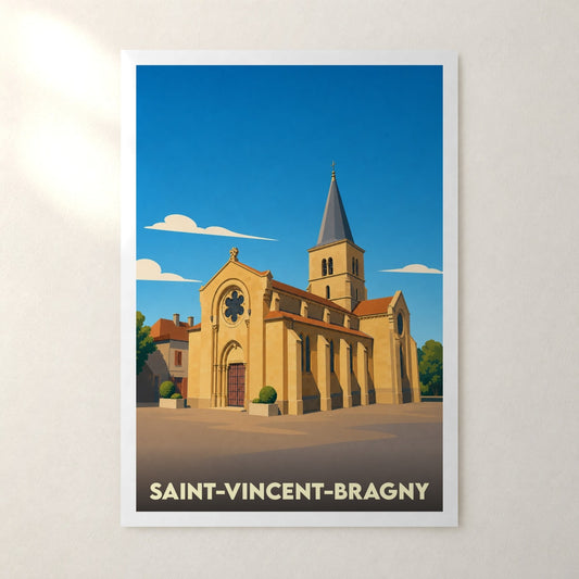 Affiche Saint-Vincent-Bragny – sans cadre, accrochée au mur