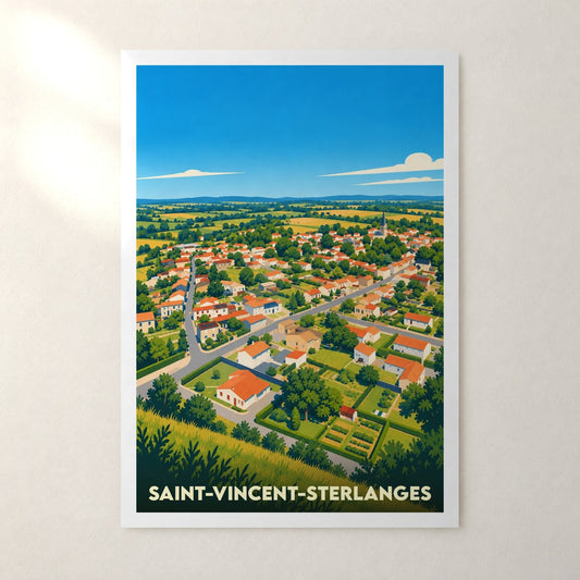 Affiche Saint-Vincent-Sterlanges – sans cadre, accrochée au mur