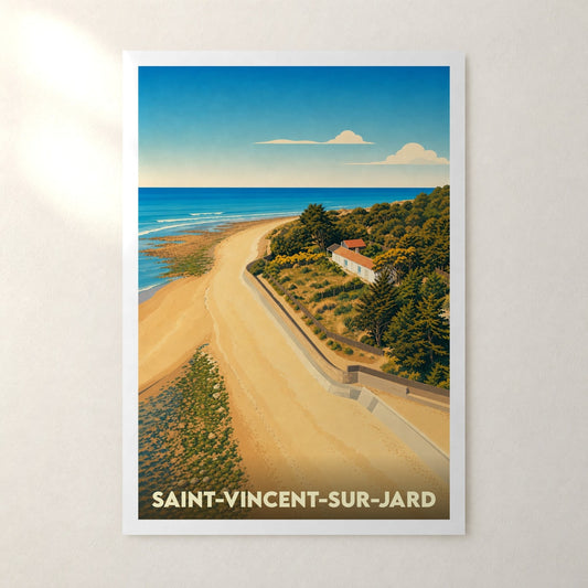 Affiche Saint-Vincent-sur-Jard – sans cadre, accrochée au mur