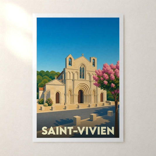 Affiche Saint-Vivien – sans cadre, accrochée au mur