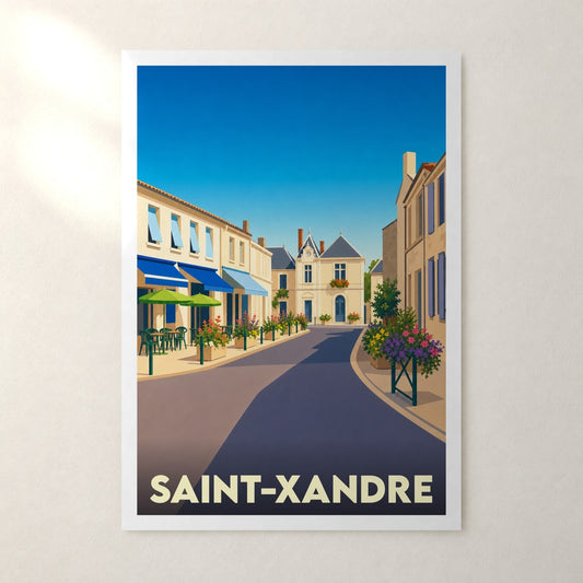Affiche Saint-Xandre – sans cadre, accrochée au mur