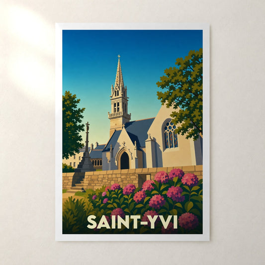 Affiche Saint-Yvi – sans cadre, accrochée au mur
