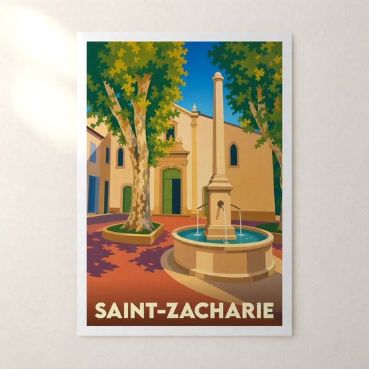 Affiche Saint-Zacharie – sans cadre, accrochée au mur