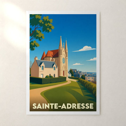 Affiche Sainte-Adresse – sans cadre, accrochée au mur