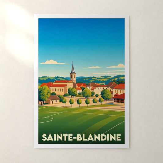 Affiche Sainte-Blandine – sans cadre, accrochée au mur
