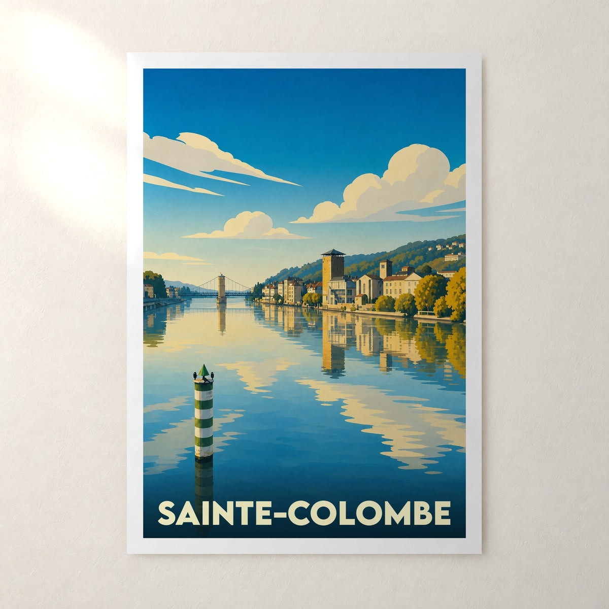 Affiche Sainte-Colombe – sans cadre, accrochée au mur