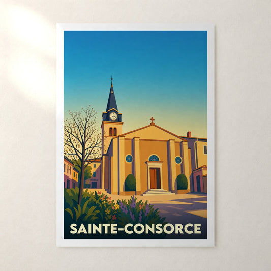 Affiche Sainte-Consorce – sans cadre, accrochée au mur