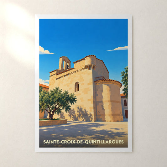 Affiche Sainte-Croix-de-Quintillargues – sans cadre, accrochée au mur
