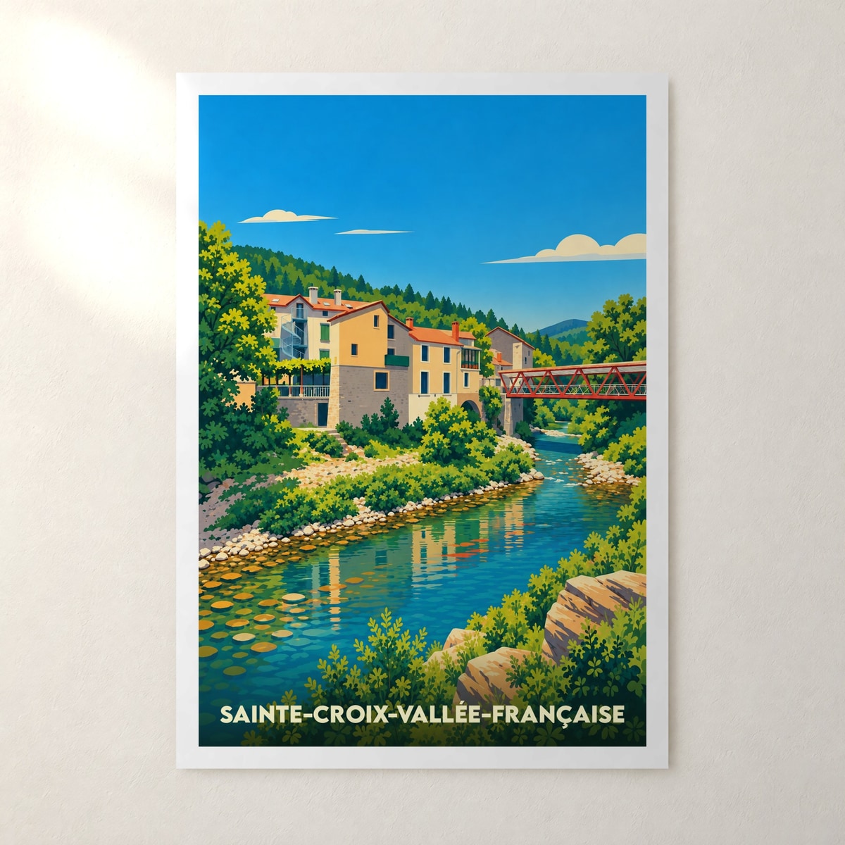 Affiche Sainte-Croix-Vallée-Française – sans cadre, accrochée au mur