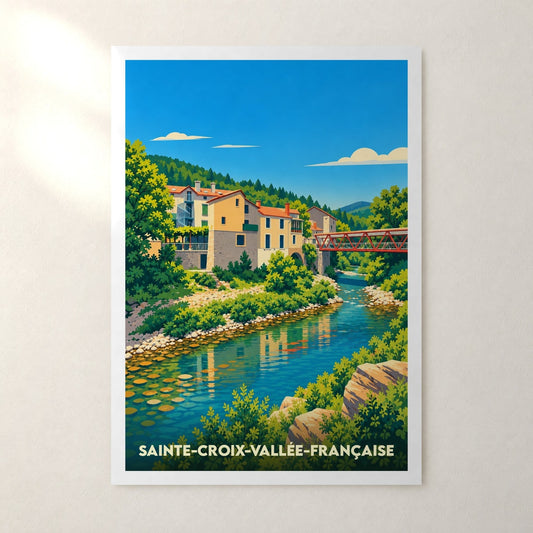 Affiche Sainte-Croix-Vallée-Française – sans cadre, accrochée au mur