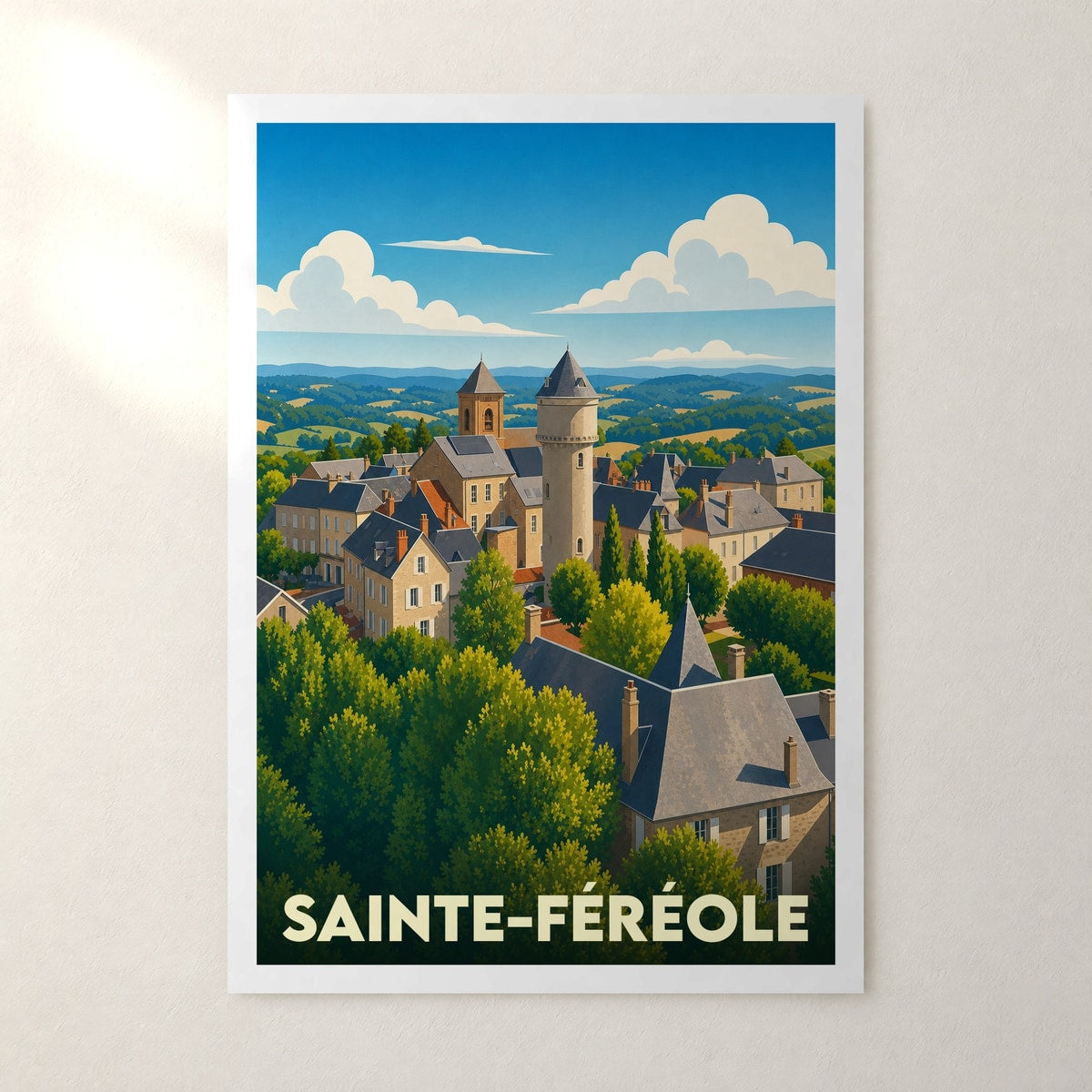 Affiche Sainte-Féréole – sans cadre, accrochée au mur