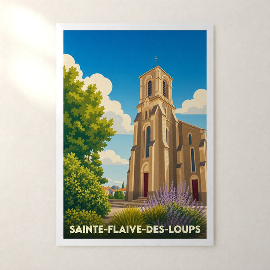 Affiche Sainte-Flaive-des-Loups – sans cadre, accrochée au mur