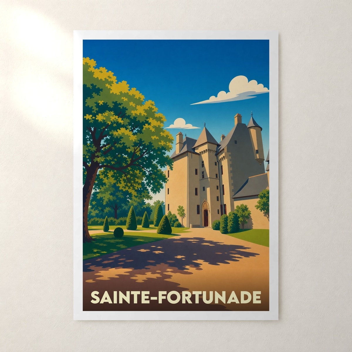 Affiche Sainte-Fortunade – sans cadre, accrochée au mur