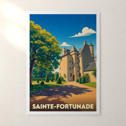 Affiche Sainte-Fortunade – sans cadre, accrochée au mur
