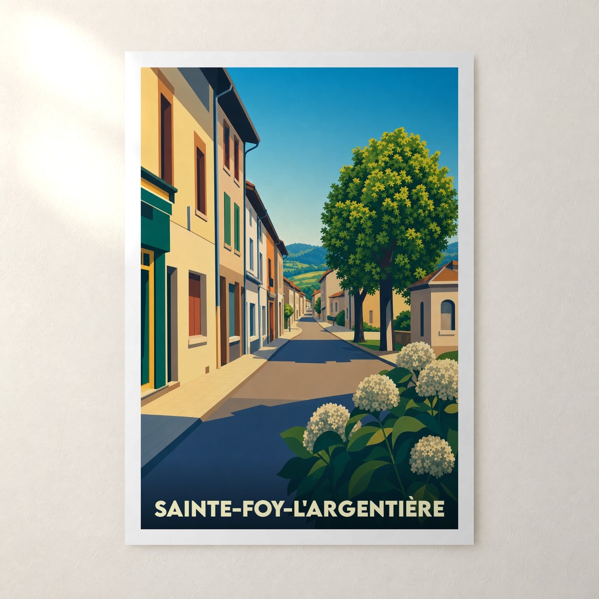 Affiche Sainte-Foy-l'Argentière – sans cadre, accrochée au mur