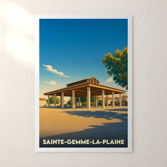 Affiche Sainte-Gemme-la-Plaine – sans cadre, accrochée au mur