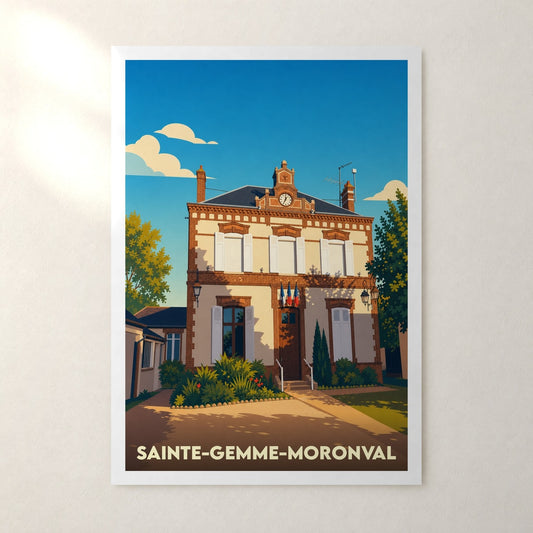 Affiche Sainte-Gemme-Moronval – sans cadre, accrochée au mur