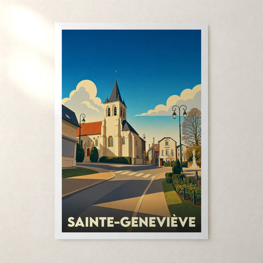 Affiche Sainte-Geneviève – sans cadre, accrochée au mur