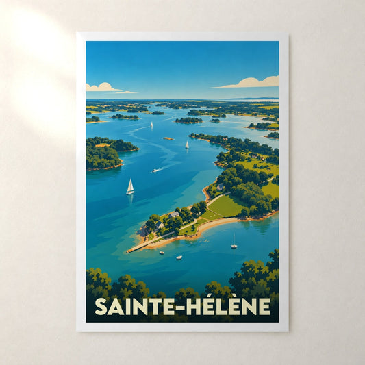 Affiche Sainte-Hélène (Morbihan) – sans cadre, accrochée au mur