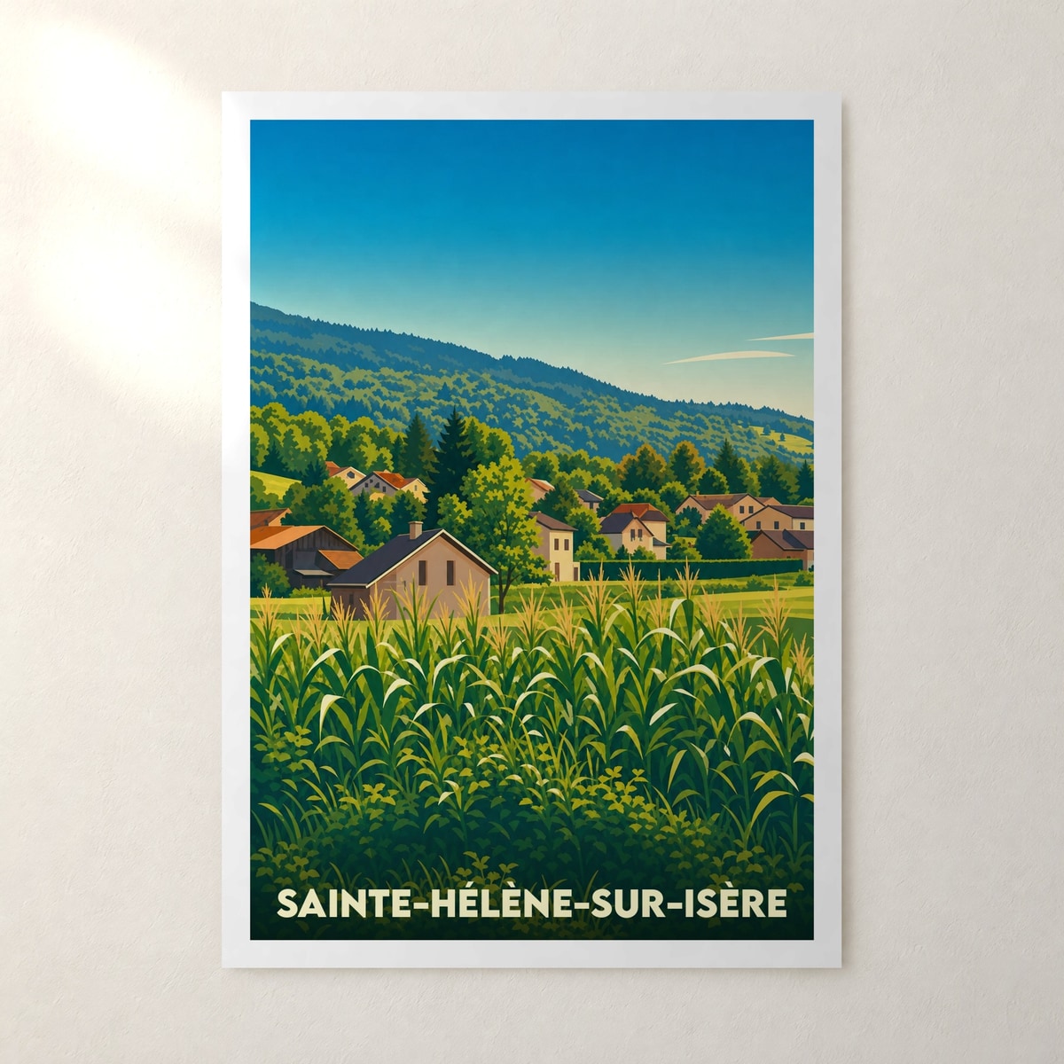 Affiche Sainte-Hélène-sur-Isère – sans cadre, accrochée au mur