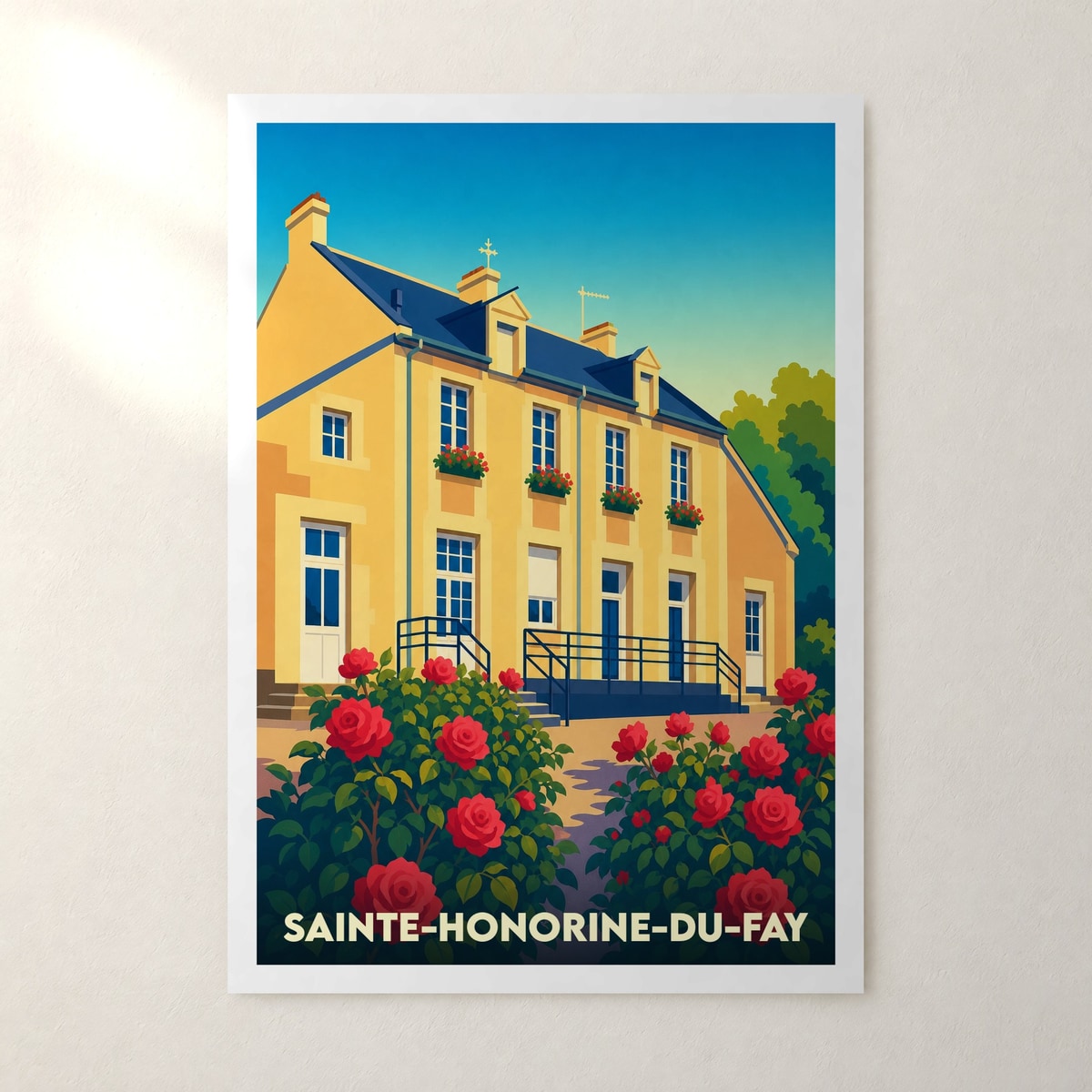 Affiche Sainte-Honorine-du-Fay – sans cadre, accrochée au mur