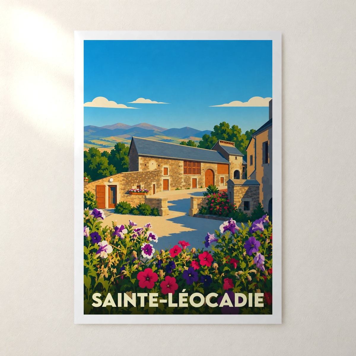 Affiche Sainte-Léocadie – sans cadre, accrochée au mur