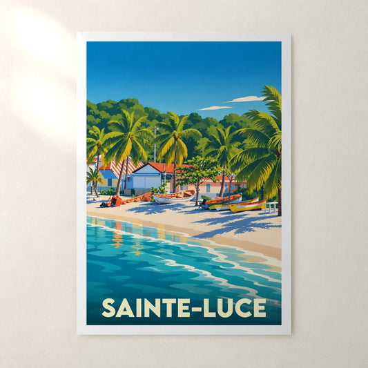 Affiche Sainte-Luce (Martinique) – sans cadre, accrochée au mur