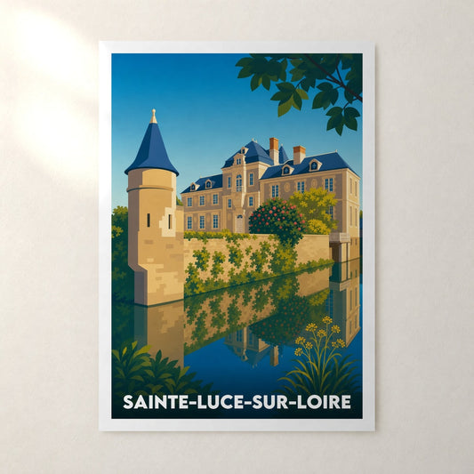 Affiche Sainte-Luce-sur-Loire – sans cadre, accrochée au mur