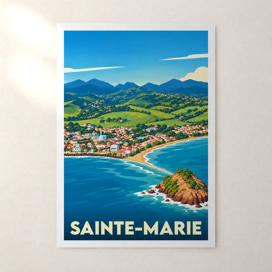 Affiche Sainte-Marie (Martinique) – sans cadre, accrochée au mur