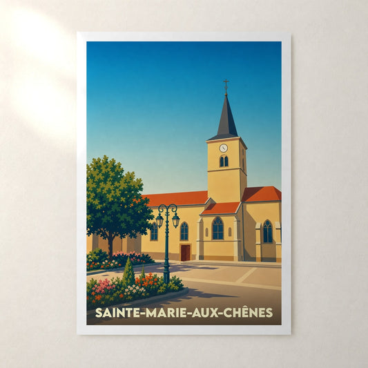 Affiche Sainte-Marie-aux-Chênes – sans cadre, accrochée au mur