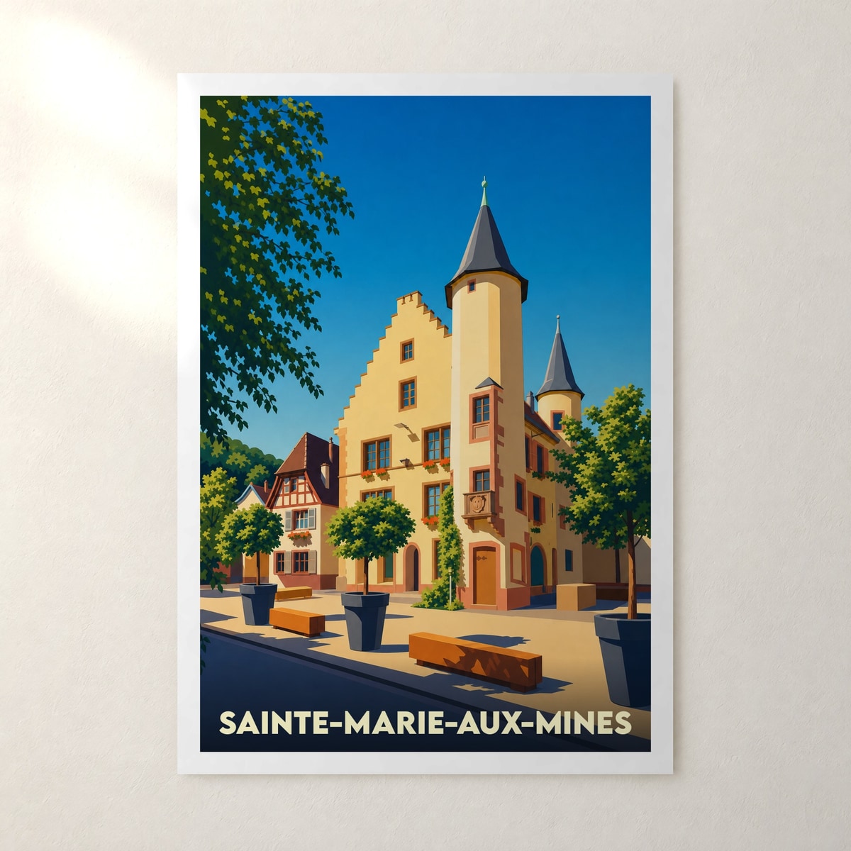 Affiche Sainte-Marie-aux-Mines – sans cadre, accrochée au mur