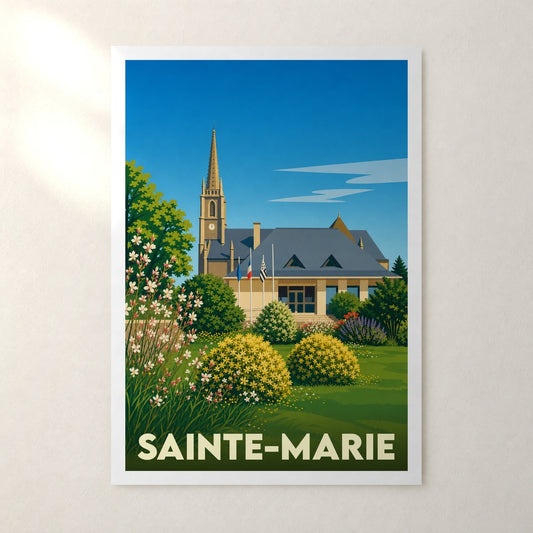 Affiche Sainte-Marie – sans cadre, accrochée au mur