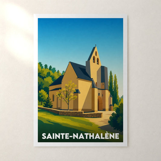 Affiche Sainte-Nathalène – sans cadre, accrochée au mur