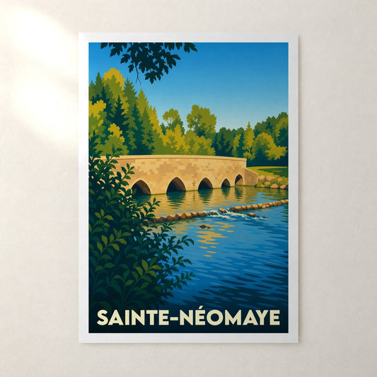 Affiche Sainte-Néomaye – sans cadre, accrochée au mur