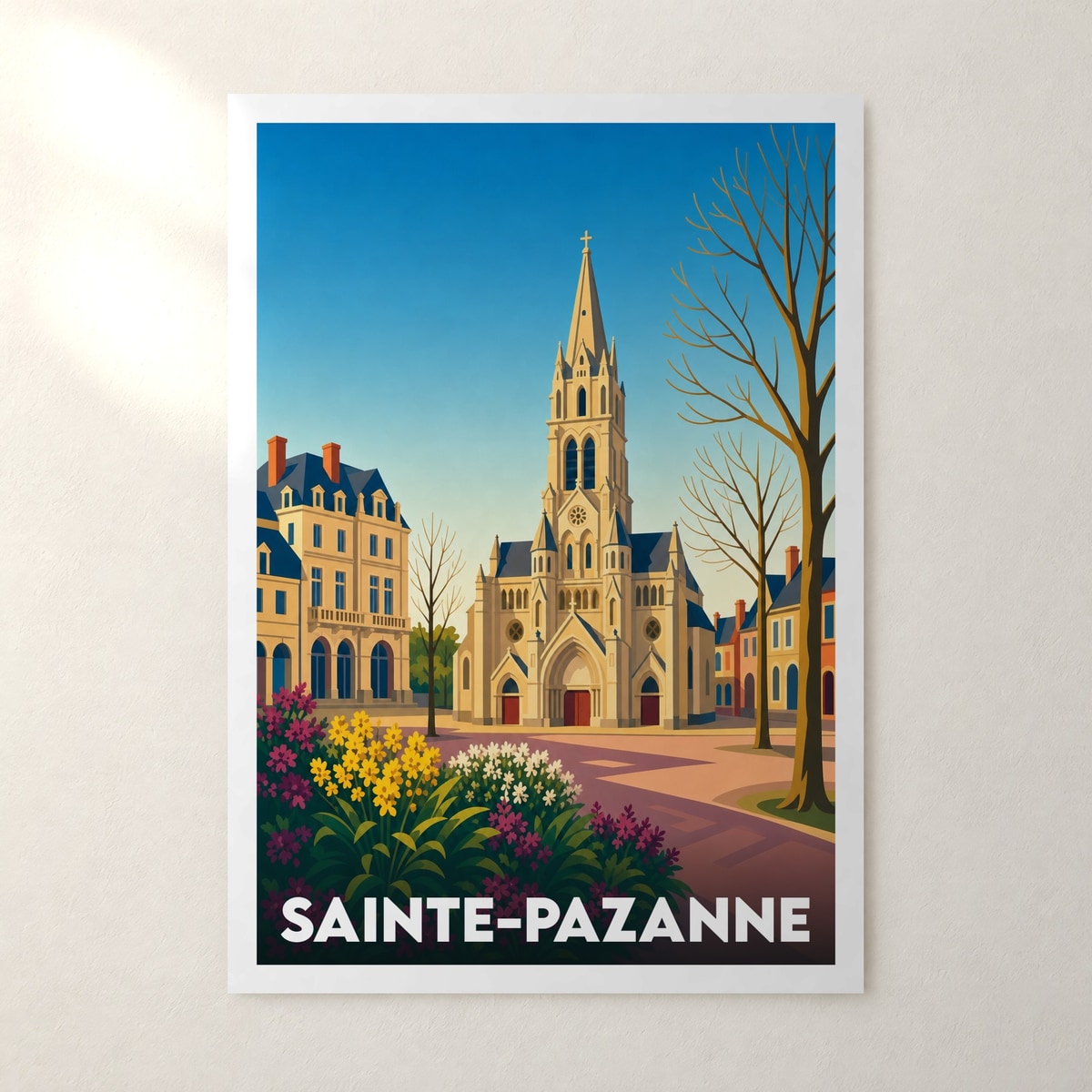 Affiche Sainte-Pazanne – sans cadre, accrochée au mur