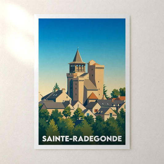 Affiche Sainte-Radegonde – sans cadre, accrochée au mur