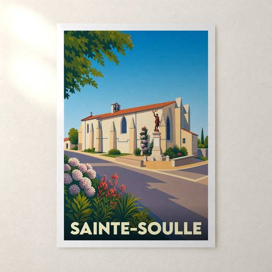 Affiche Sainte-Soulle – sans cadre, accrochée au mur