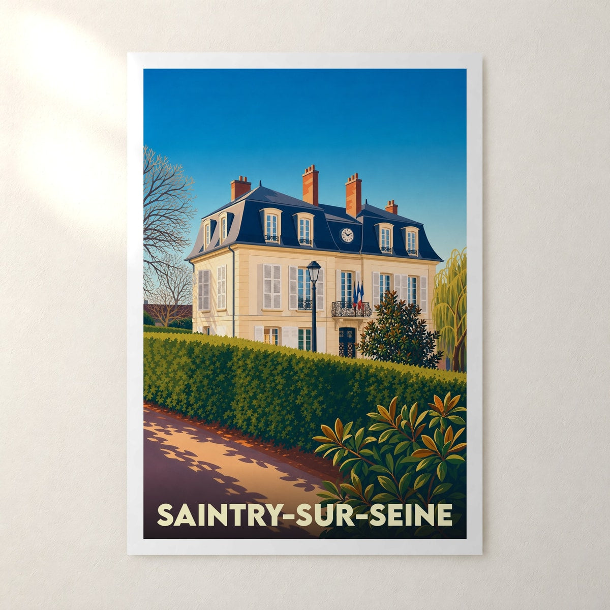 Affiche Saintry-sur-Seine – sans cadre, accrochée au mur