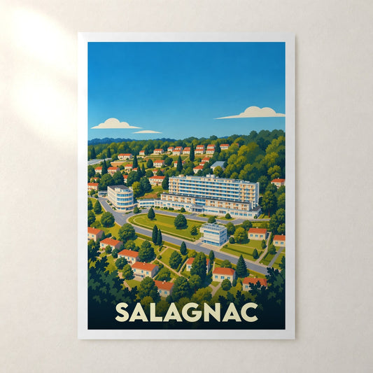 Affiche Salagnac – sans cadre, accrochée au mur