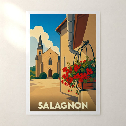 Affiche Salagnon – sans cadre, accrochée au mur