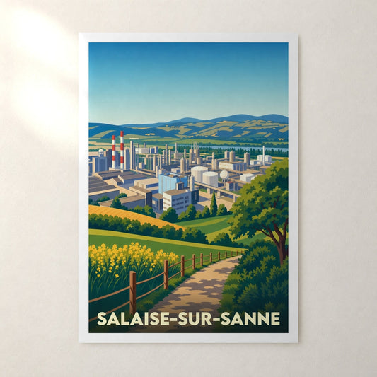 Affiche Salaise-sur-Sanne – sans cadre, accrochée au mur