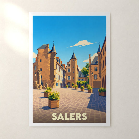 Affiche Salers – sans cadre, accrochée au mur